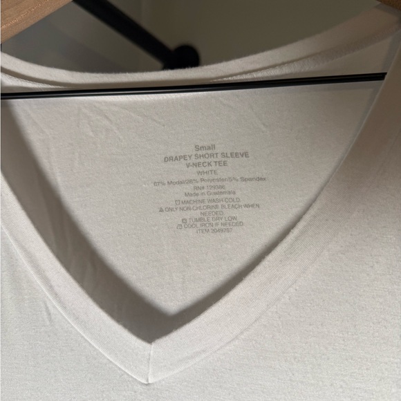 White V-Neck Women's Shirt - Picture 2 of 3